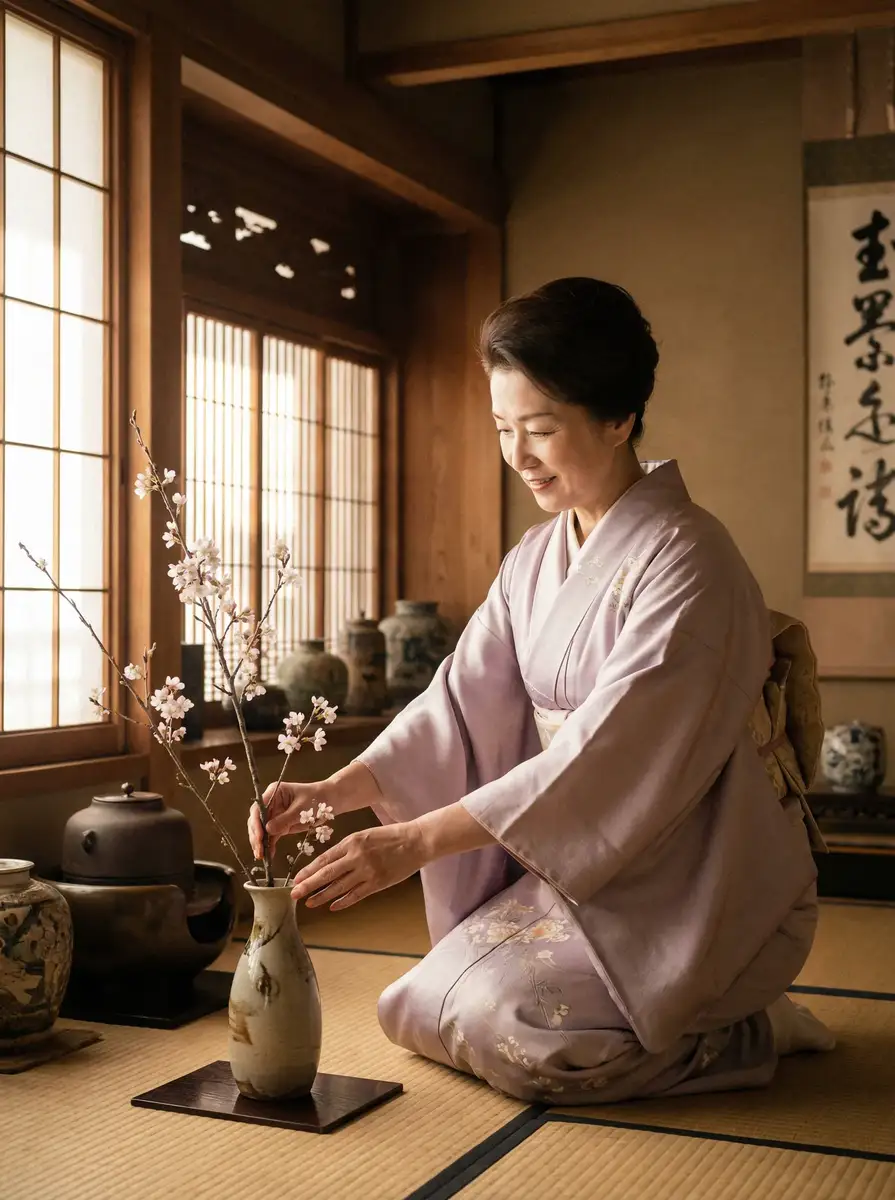 一位优雅的 祝卿好电视剧在线观看完整版 在和室中插花